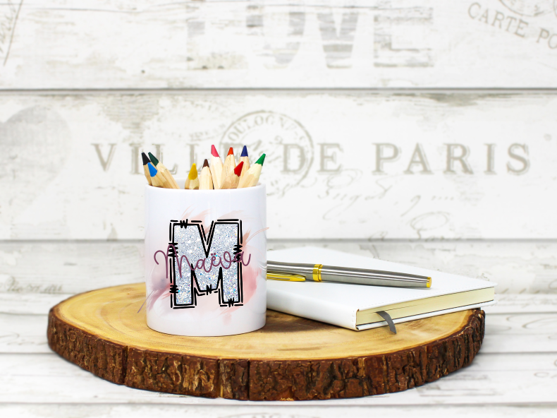 Pot à crayons en céramique personnalisé