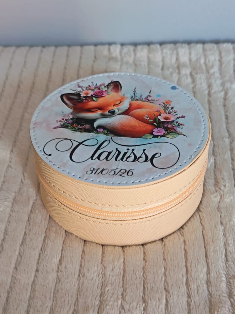  Boîte à bijoux en similicuir personnalisée