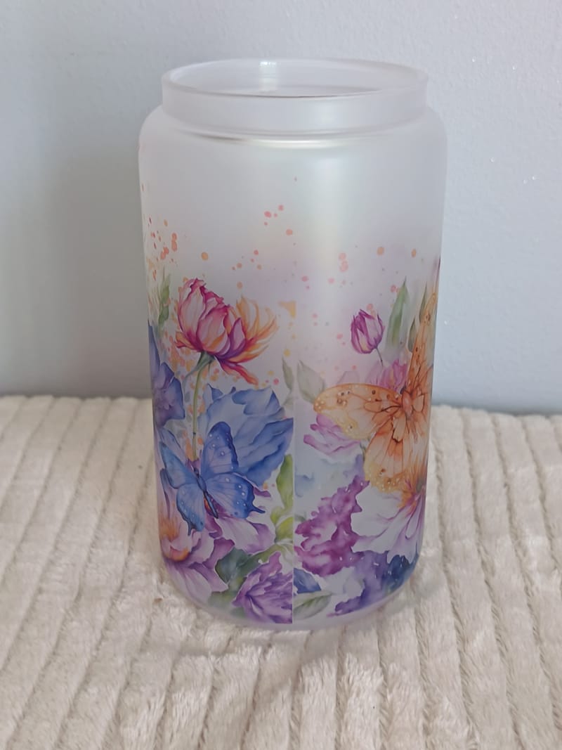 Verre givré personnalisé