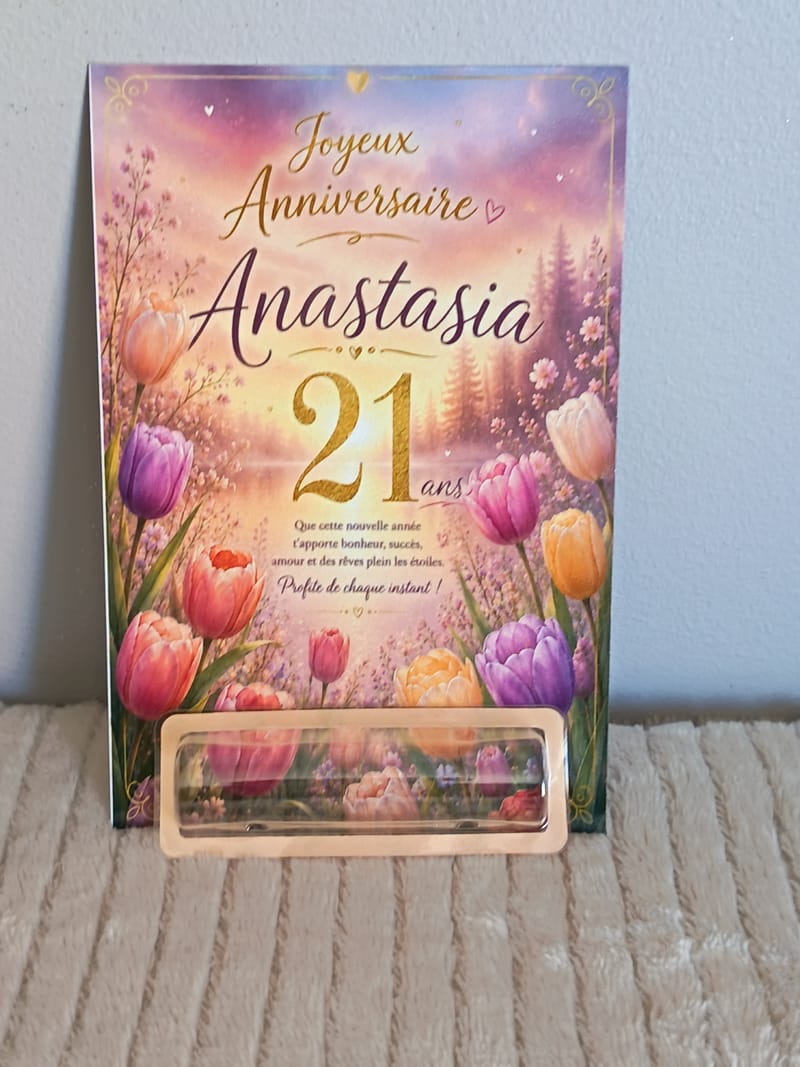 Carte Anniversaire billet personnalisée