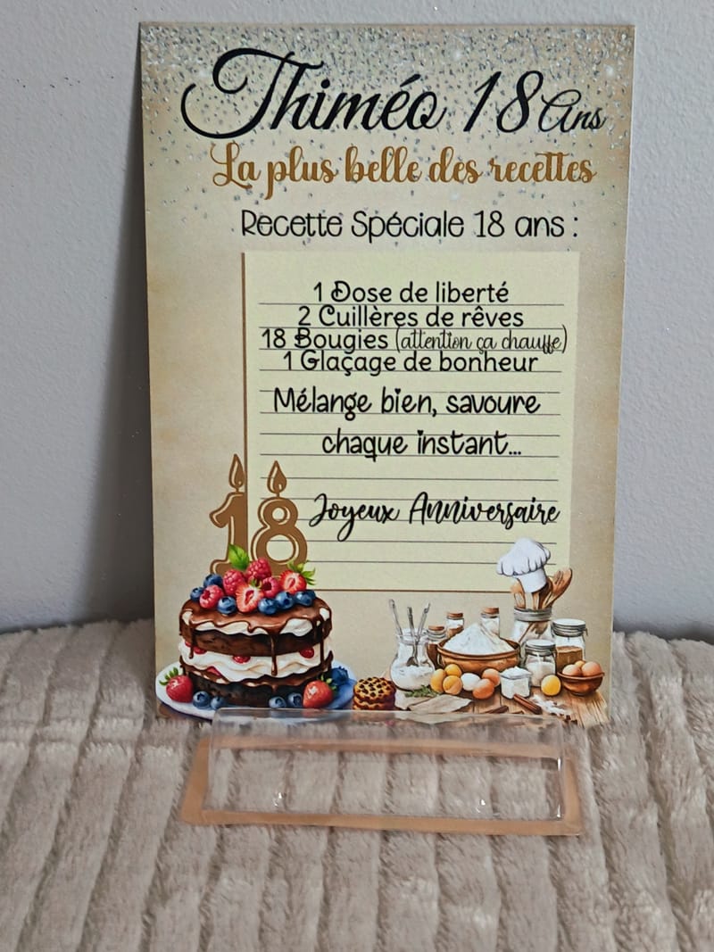 Carte Anniversaire billet personnalisée