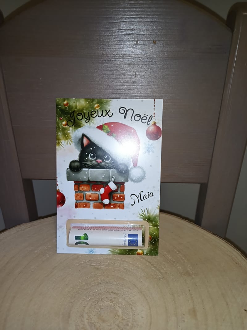 UNE CARTE DE NOËL PERSONNALISÉE POUR GLISSER UN PETIT CADEAU !
