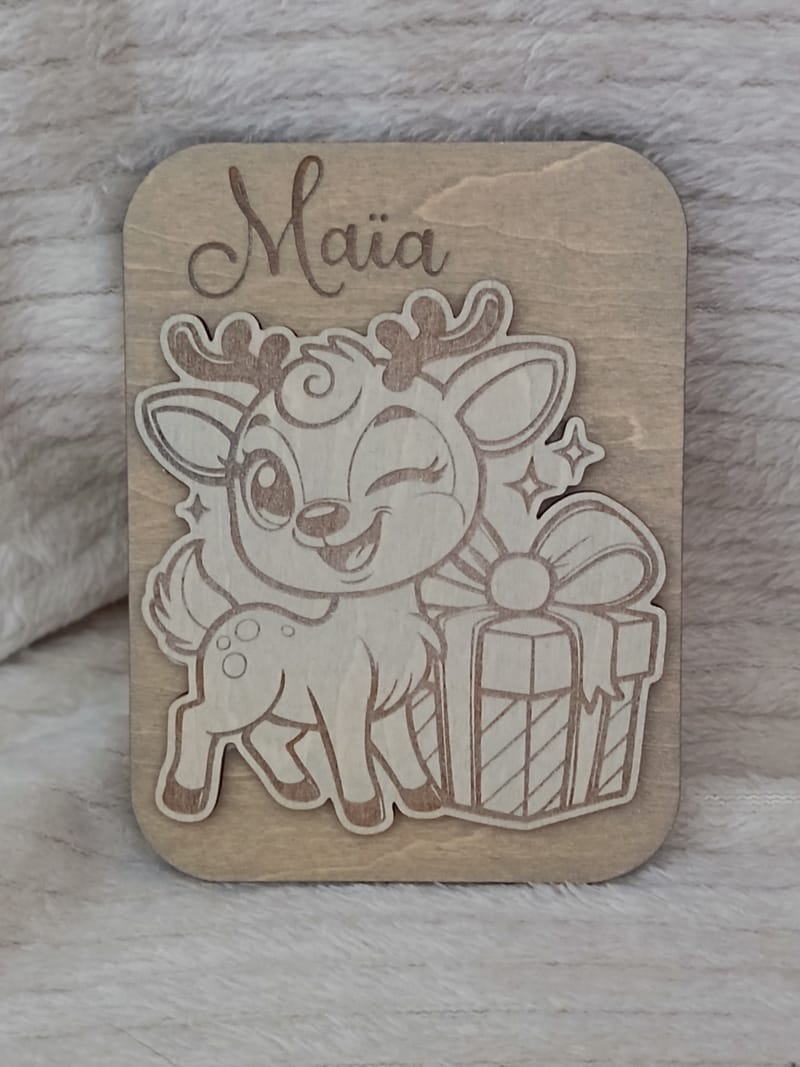 UNE CARTE DE NOËL EN BOIS, PERSONNALISÉE AVEC AMOUR !