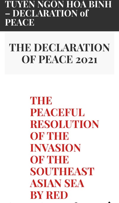 English: Peace Declaration 2021