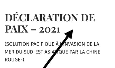 FRANCAIS -DECLARATION DE PAIX -2021