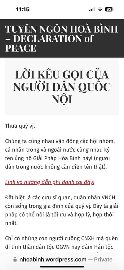 THE VOICE FROM THE WITHIN COUNTRY OF RVN