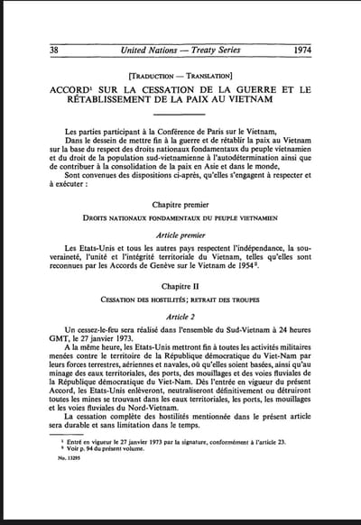 No. 13295 LA PAIX AU VIETNAM