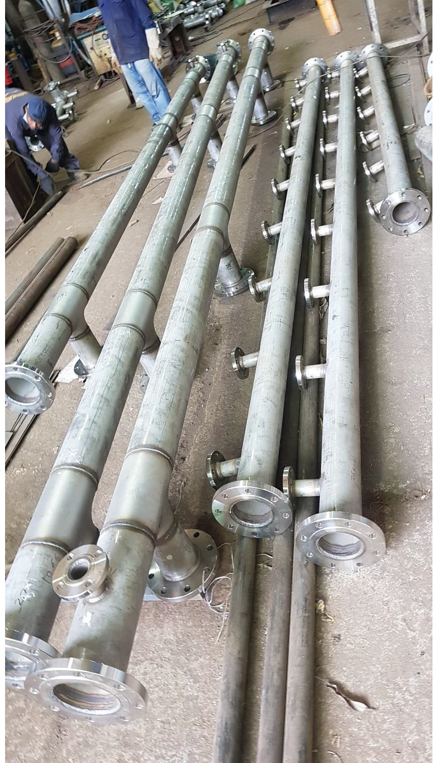 Fabrication of S.S. 304 Pipe Headers - M/s Esmech Equipment Pvt Ltd