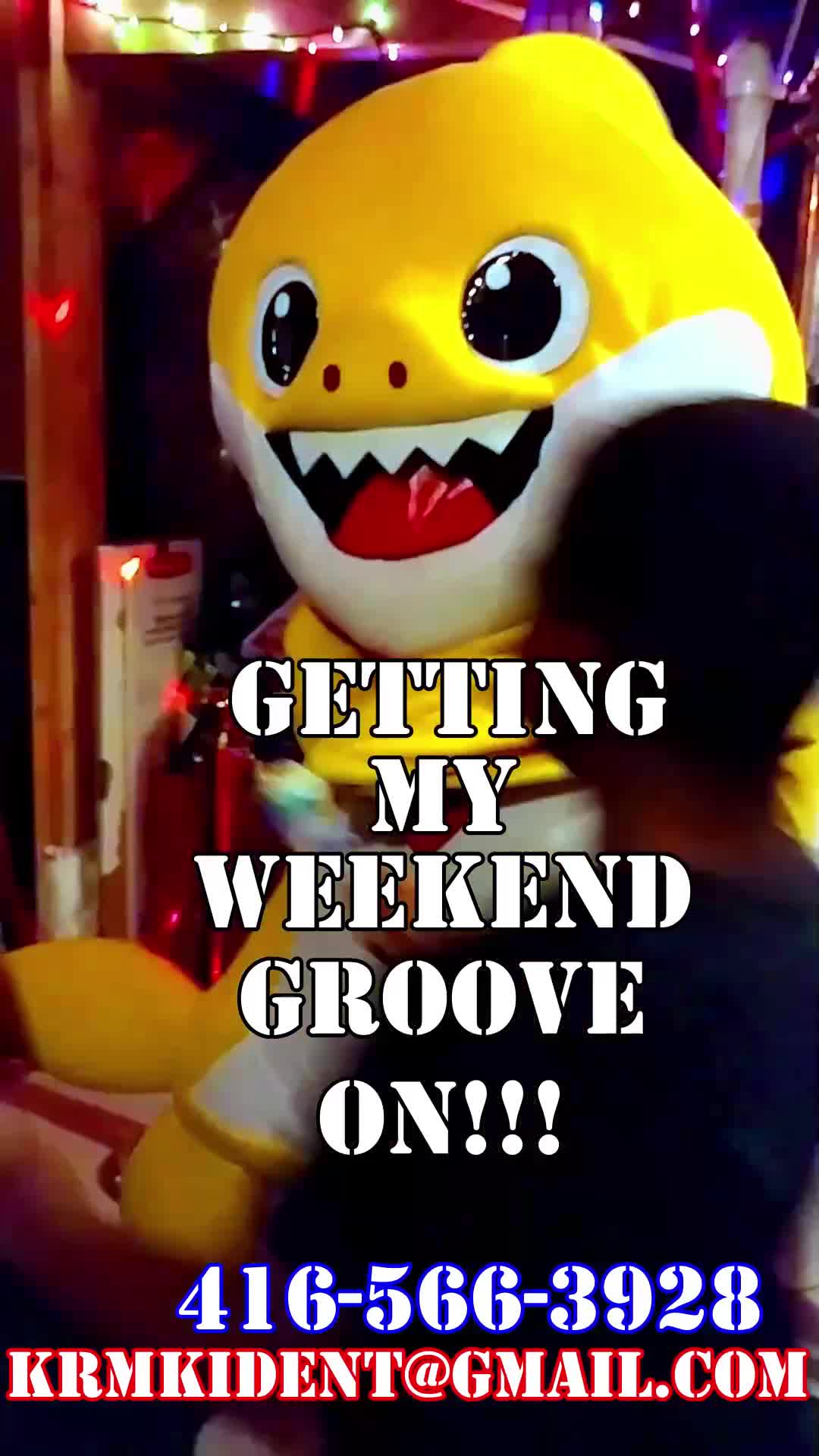 Baby Yellow Shark Mascot for Hire | Kids Entertainment Brampton