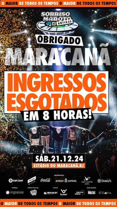 Sorriso Maroto esgota ingressos para turnê “As Antigas” no Maracanã em 8 horas