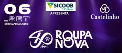 Roupa nova apresenta show “40 anos” em Franca hoje.