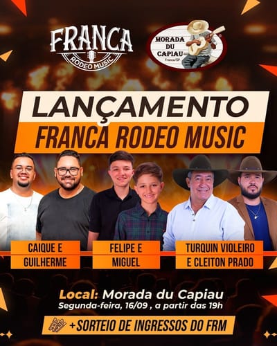 Pré-Festa do Franca Rodeo Music acontece nesta segunda-feira na Morada du Capiau