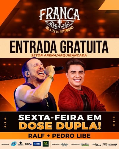 Franca Rodeo Music tem início nesta semana; Ralf e Pedro Libe abrem a programação com show gratuito