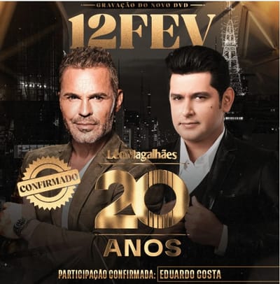20 anos: Léo Magalhães anuncia participação de Eduardo Costa em DVD
