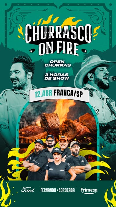 Fábrica do Churrasco! Fernando e Sorocaba levam o Churrasco On Fire para Franca