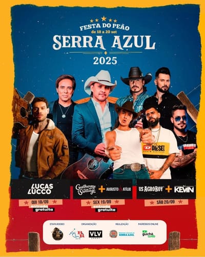 Festa do Peão de Serra Azul agita a cidade de 18 a 20 de setembro