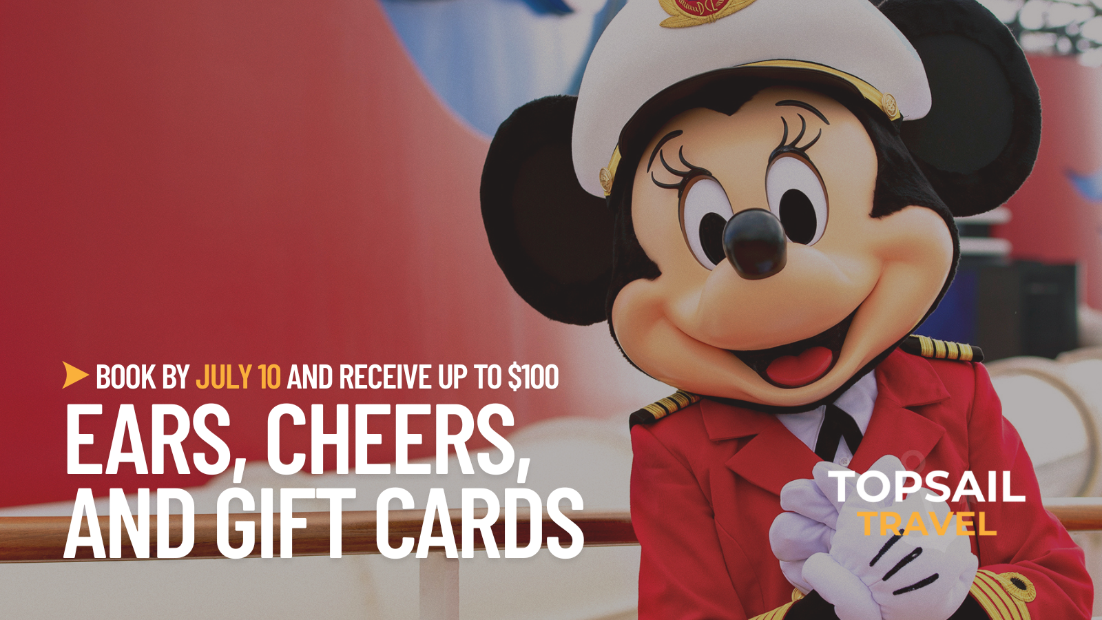 Up to $100 Disney Gift Card with a Disney Vacation!