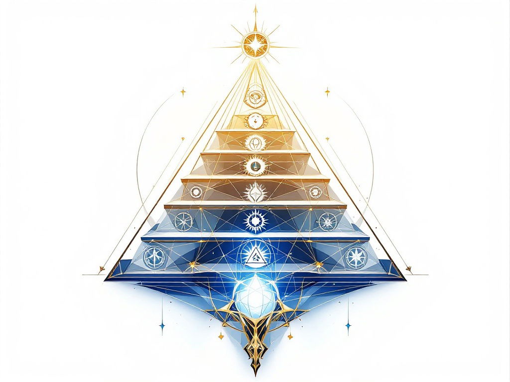 Sacred sigil representing the complete journey of psychic development through seven steps