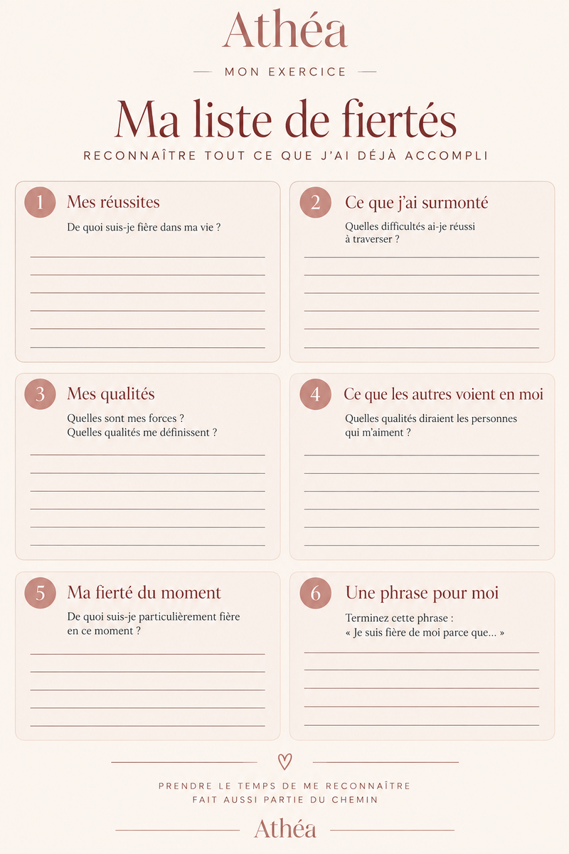 De quoi êtes-vous fière ?