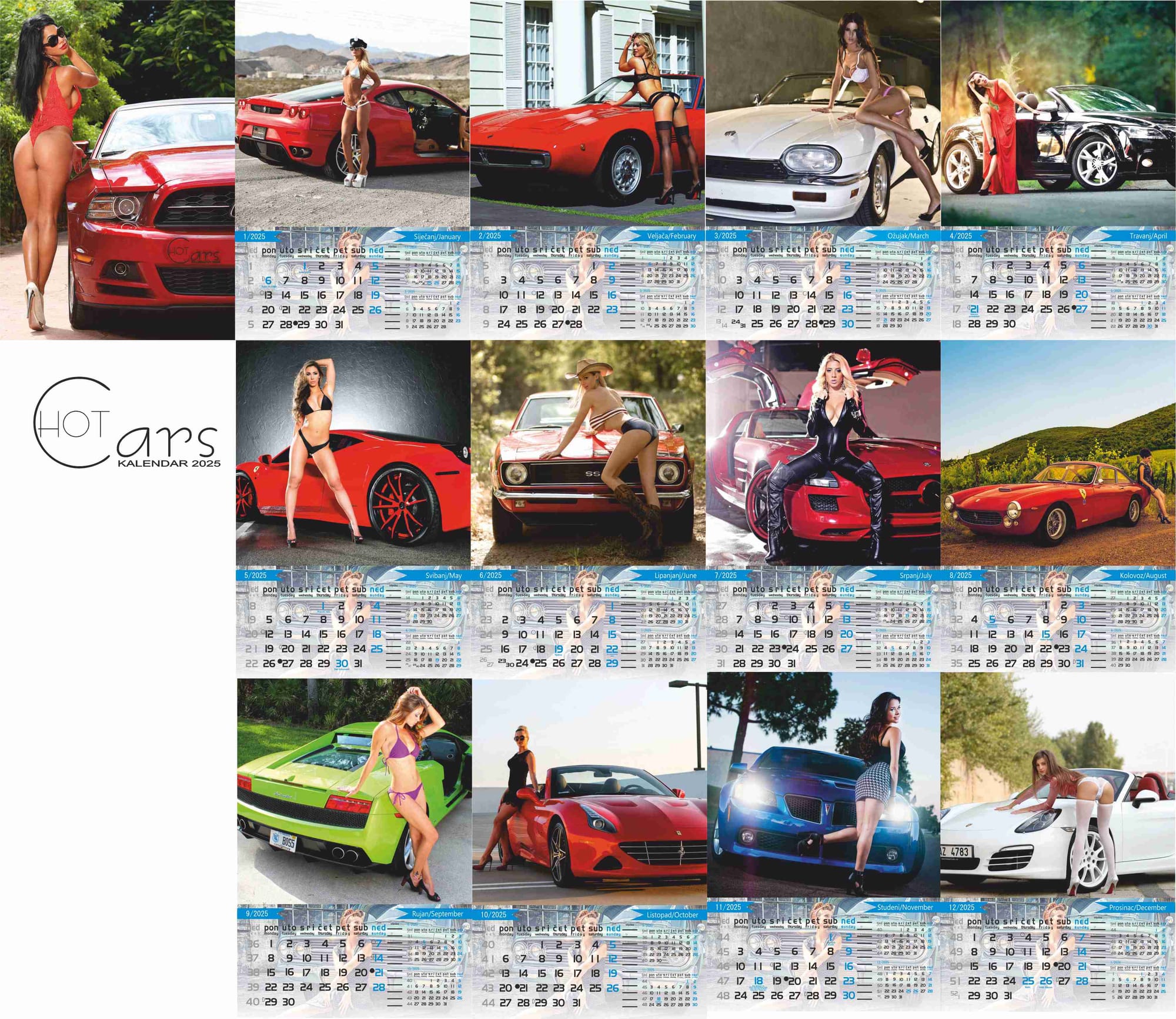 Kalendar "Hot Cars"