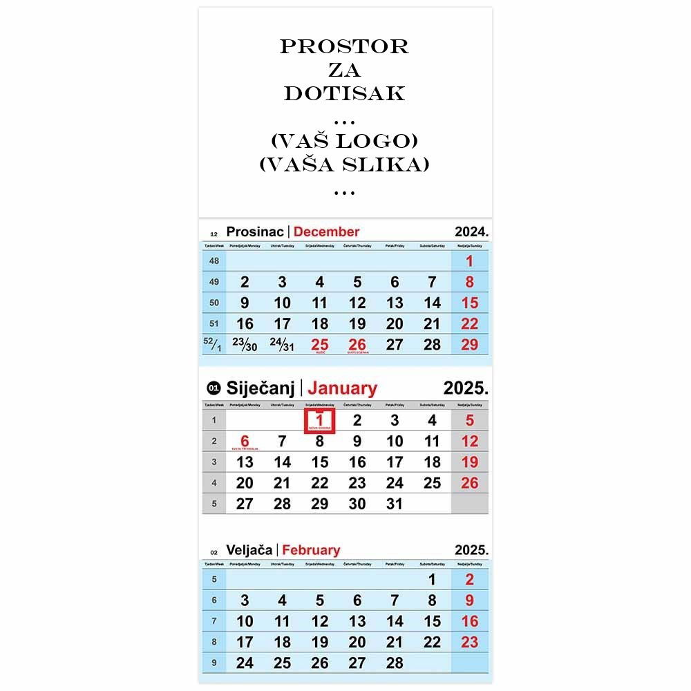 Trodjelni kalendar