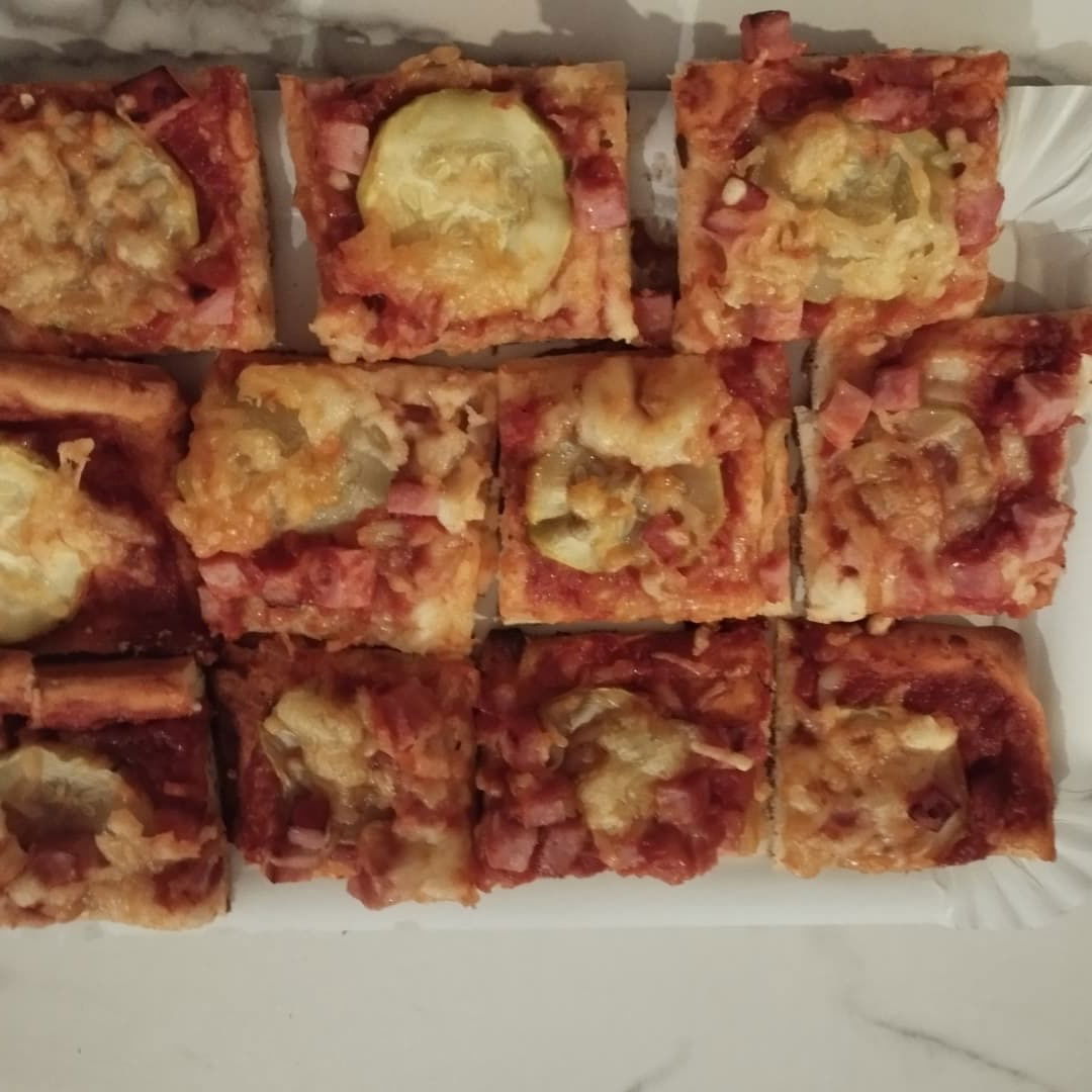 Pizzas courgette et jambon