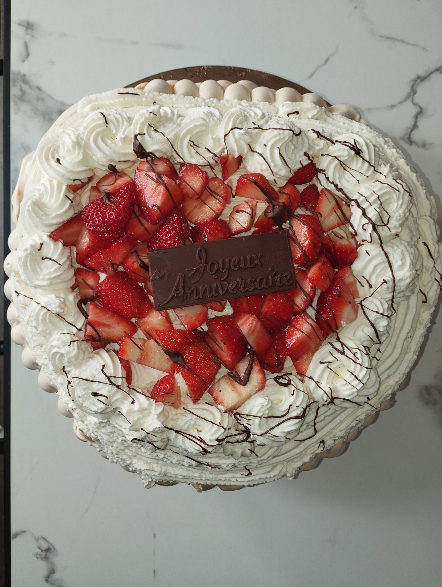 Pavlova chocolat fraises
