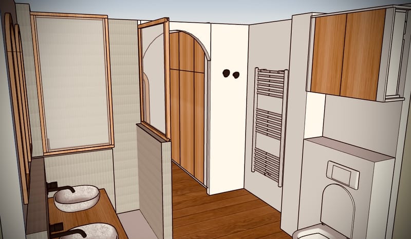 Agencement salle de bains - Buanderie