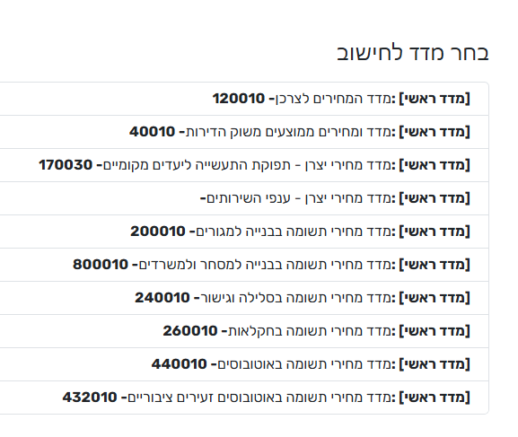 מחשבון הצמדה למדד