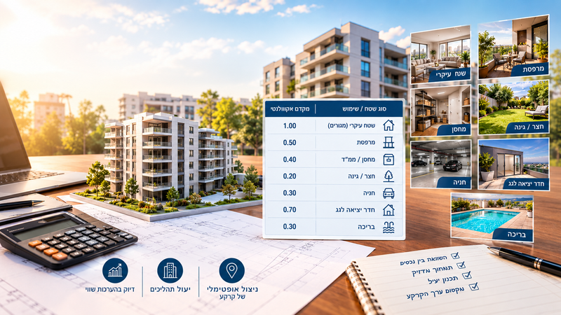 מקדמים אקוויוולנטיים בשמאות מקרקעין, מאת: אפי אהרן שמאי מקרקעין