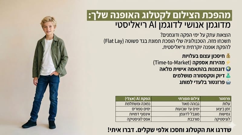 חדש! - דוגמנות אופנה AI thumbnail