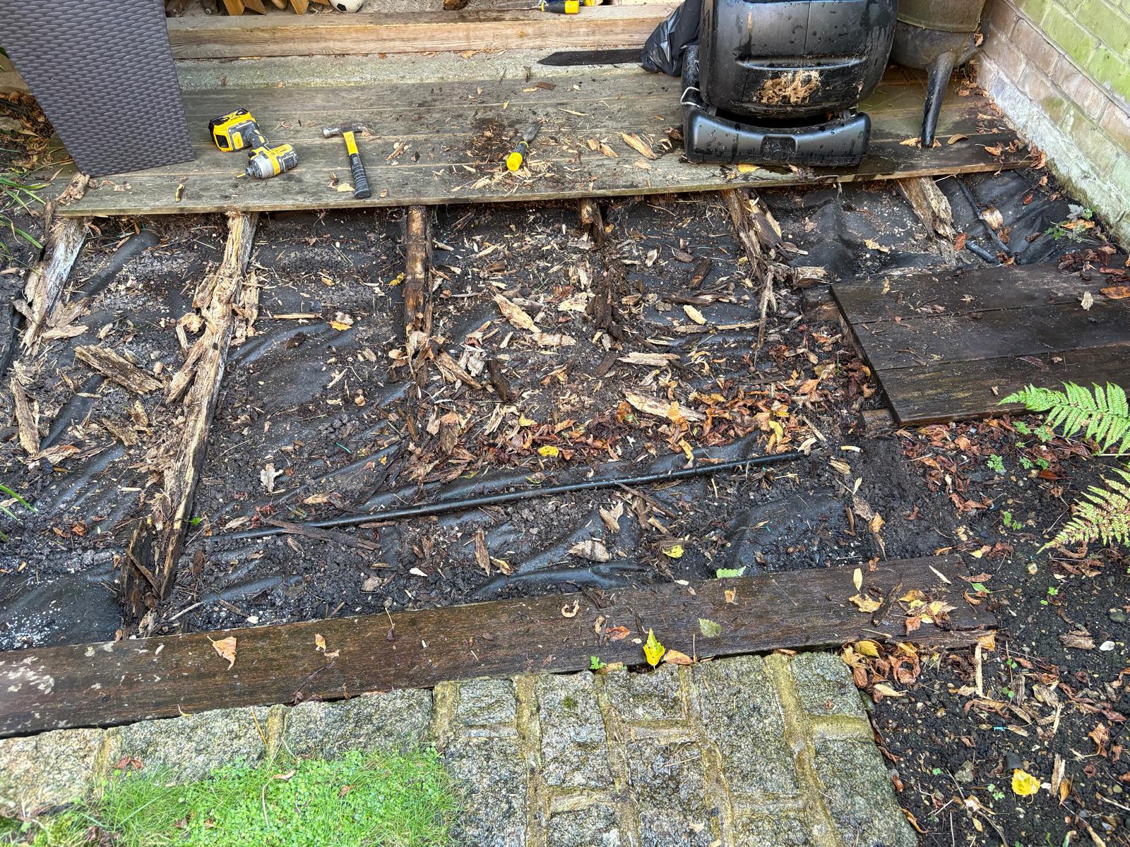 Original Rotten Decking frame