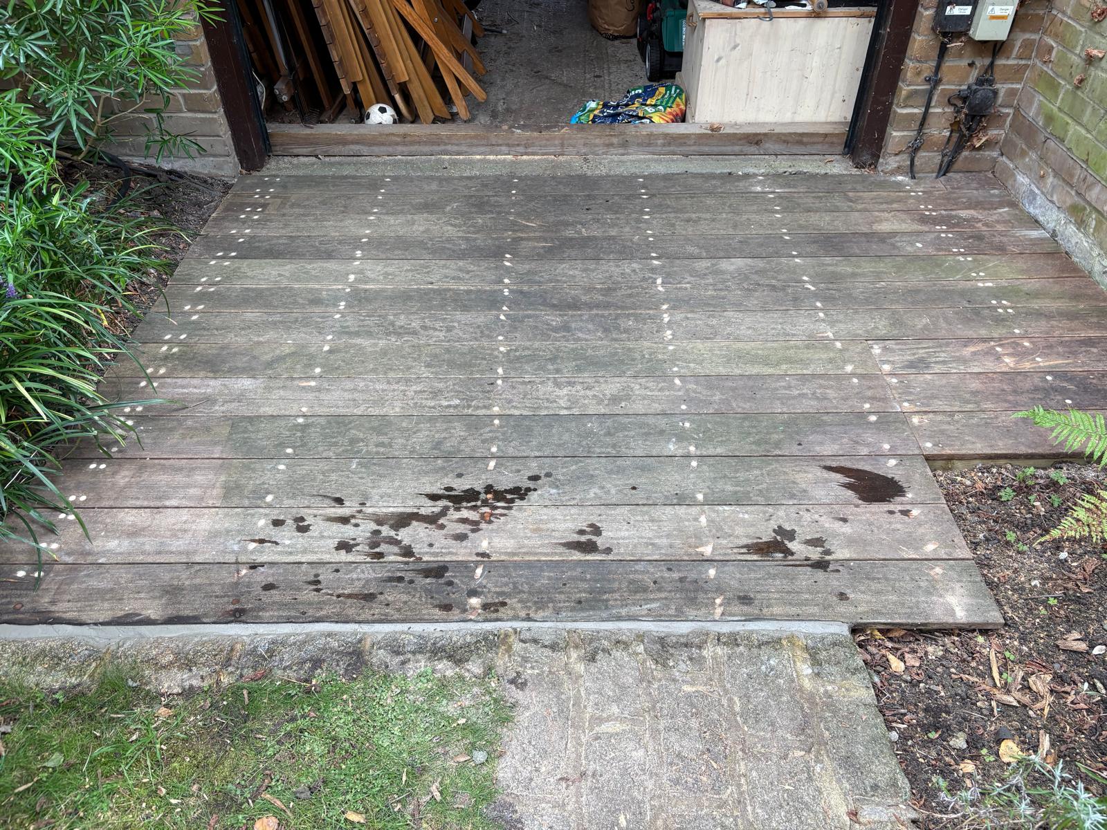 Original Oak Decking Planks re-used