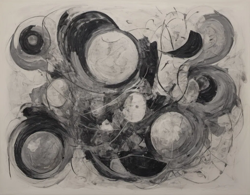 abstract black, white & grey