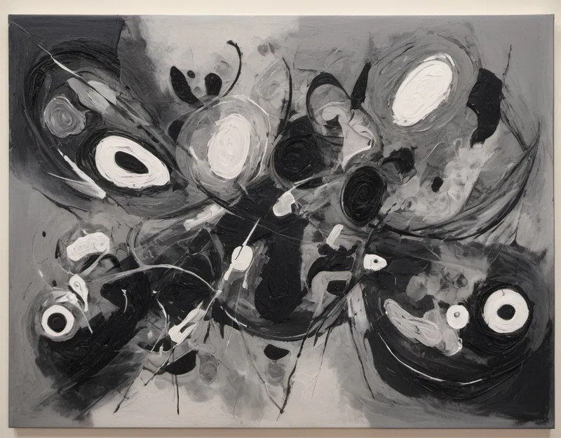 abstract black, white & grey