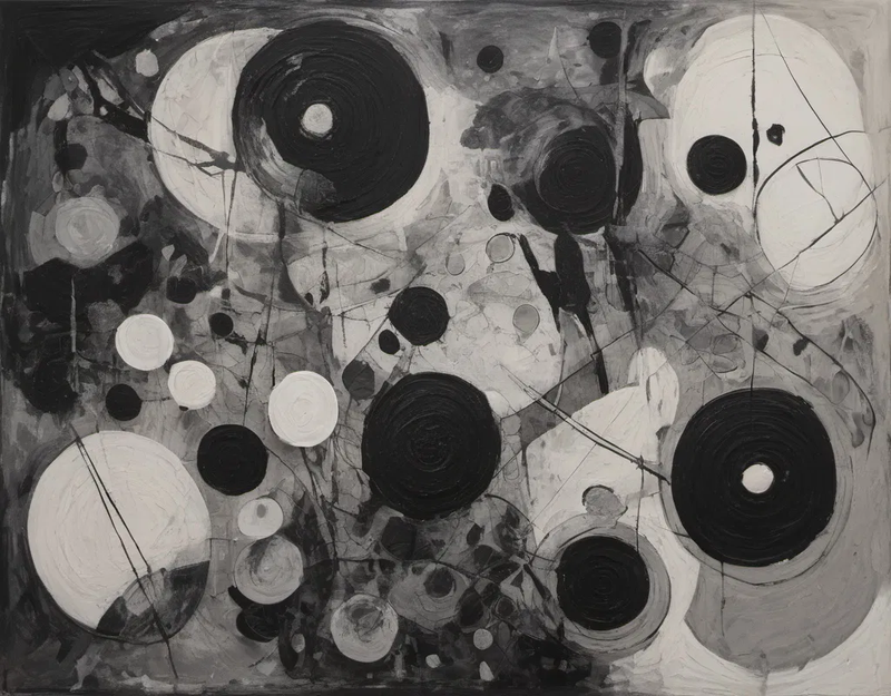 abstract black, white & grey