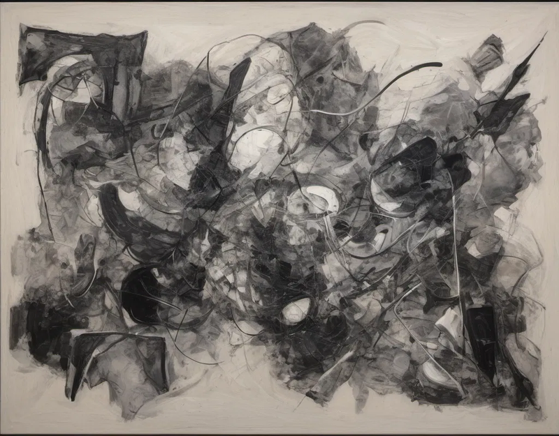 abstract black, white & grey