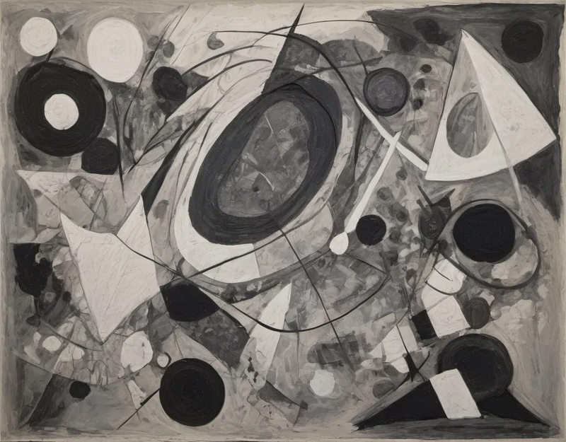 abstract black, white & grey