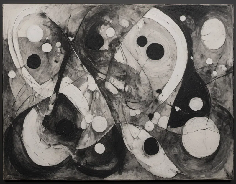 abstract black, white & grey