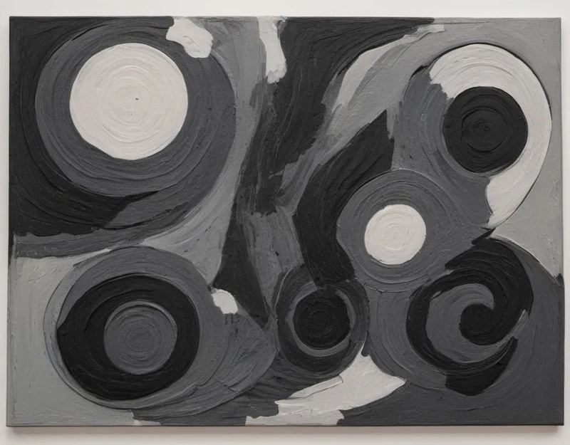 abstract black, white & grey