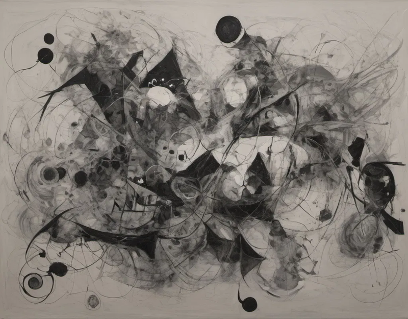 abstract black, white & grey