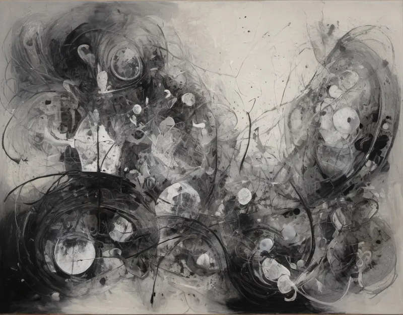 abstract black, white & grey