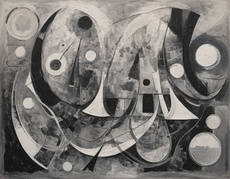 abstract black, white & grey