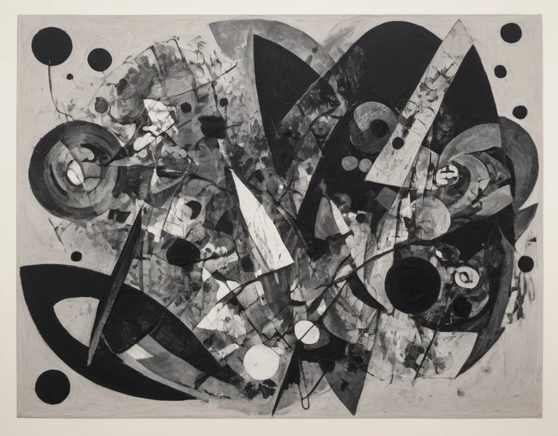 abstract black, white & grey