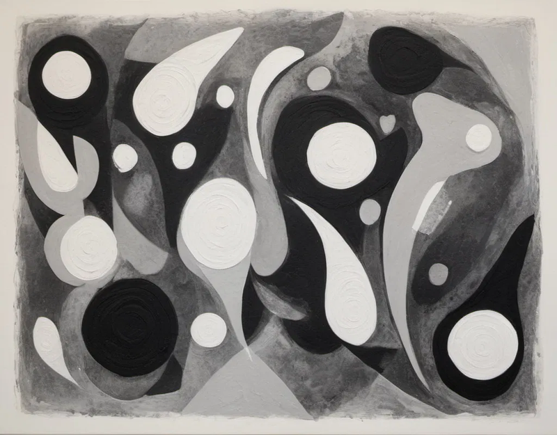 abstract black, white & grey