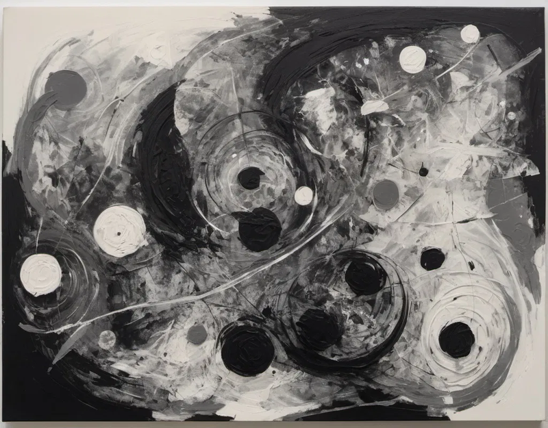 abstract black, white & grey