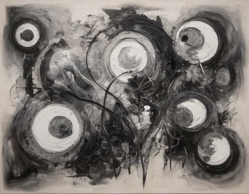 abstract black, white & grey