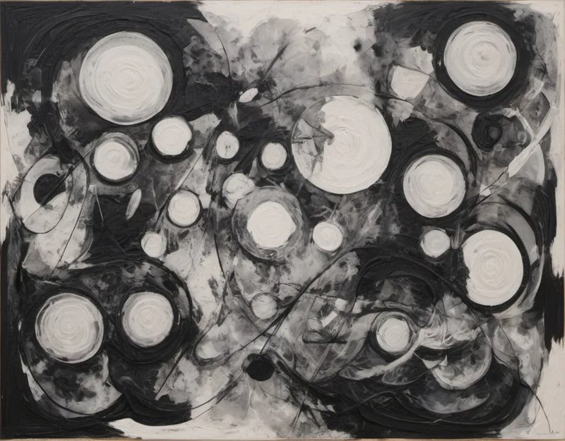 abstract black, white & grey