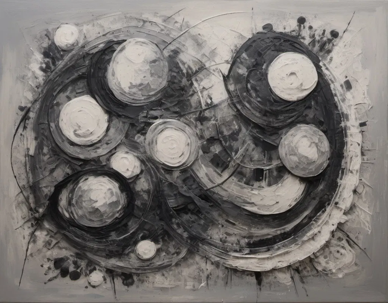 abstract black, white & grey