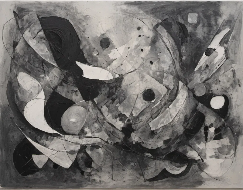 abstract black, white & grey